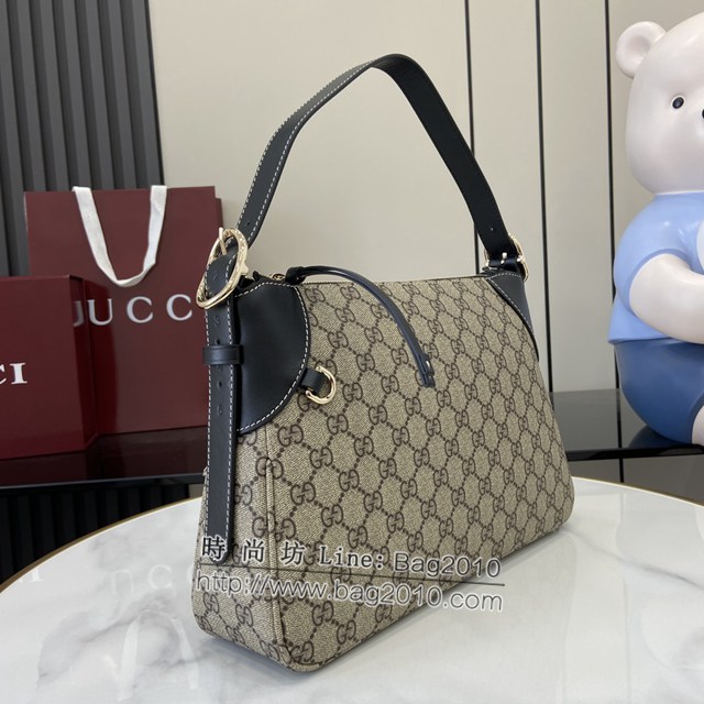Gucci專櫃古馳最新款購物袋GG圖案條紋織大號肩背包 jh1986型號：815216